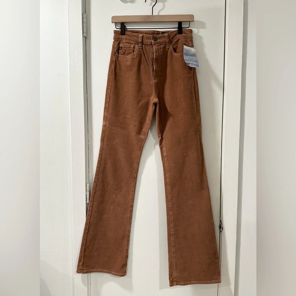 AG Alexxis High Rise Vintage Boot corduroy jeans tall long inseam pants Brown 27 - Picture 4 of 10